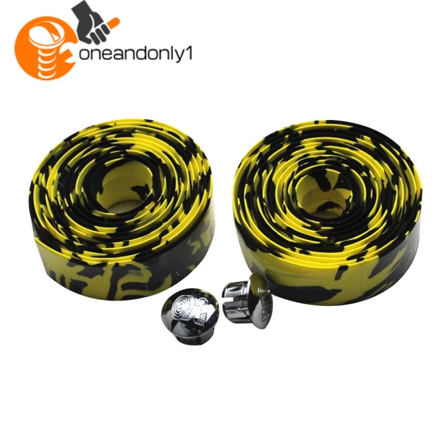 Dây Quấn Tay Lái Xe Đạp Bằng Xốp Mềm Chống Trượt Chống Mồ Hôi Kèm 2 Nút Cắm