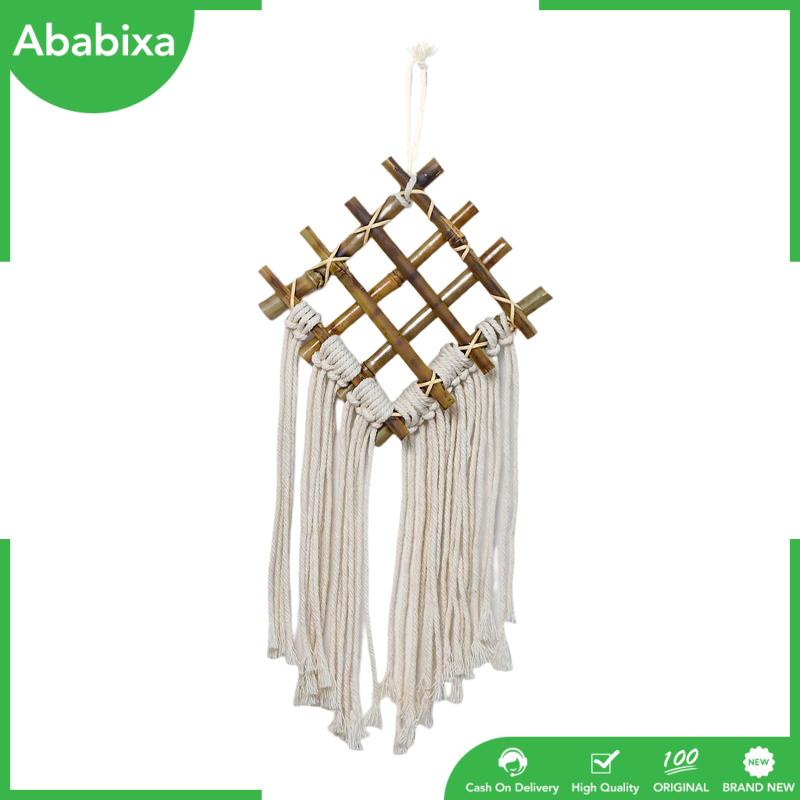 Phụ Kiện Treo Tường Trang Trí Bằng Gỗ Đan Tay Phong Cách Bohemian