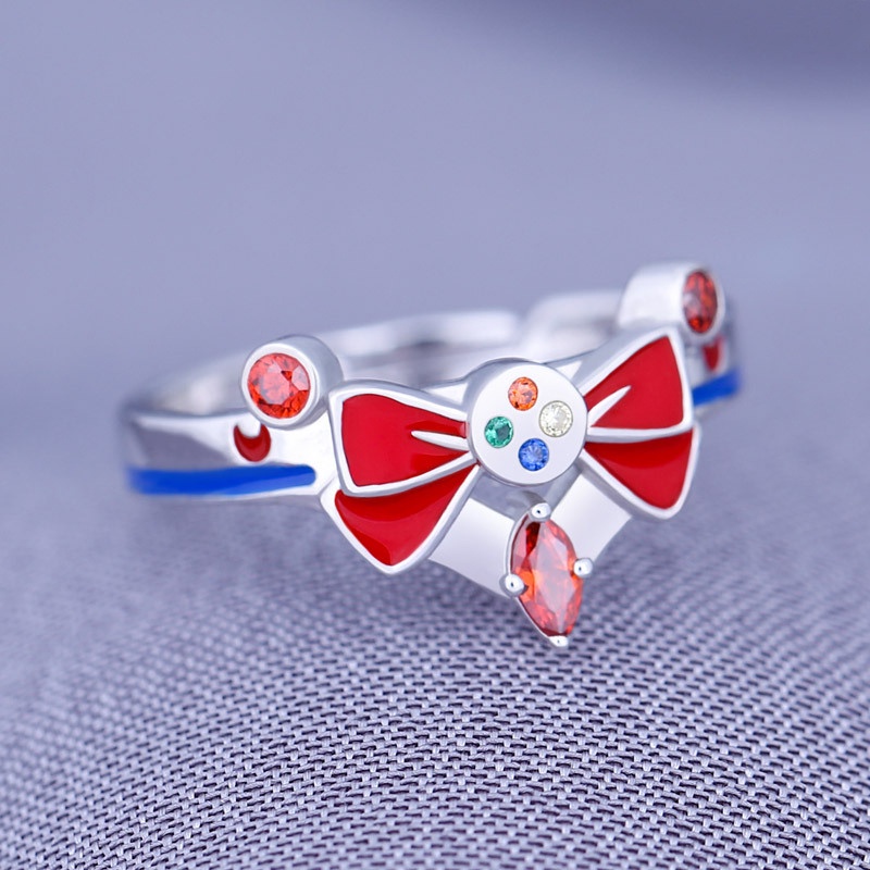Nhẫn Hóa Trang Thủy Thủ Mặt Trăng Tsukino Usagi Thời Trang Có Thể Điều Chỉnh Cho Nữ