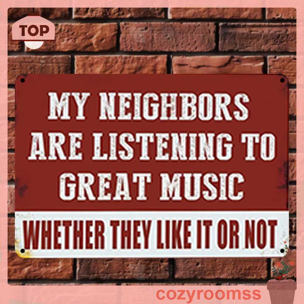 Bảng Kim Loại Chữ Nhật Treo Tường Trang Trí Phong Cách Vintage