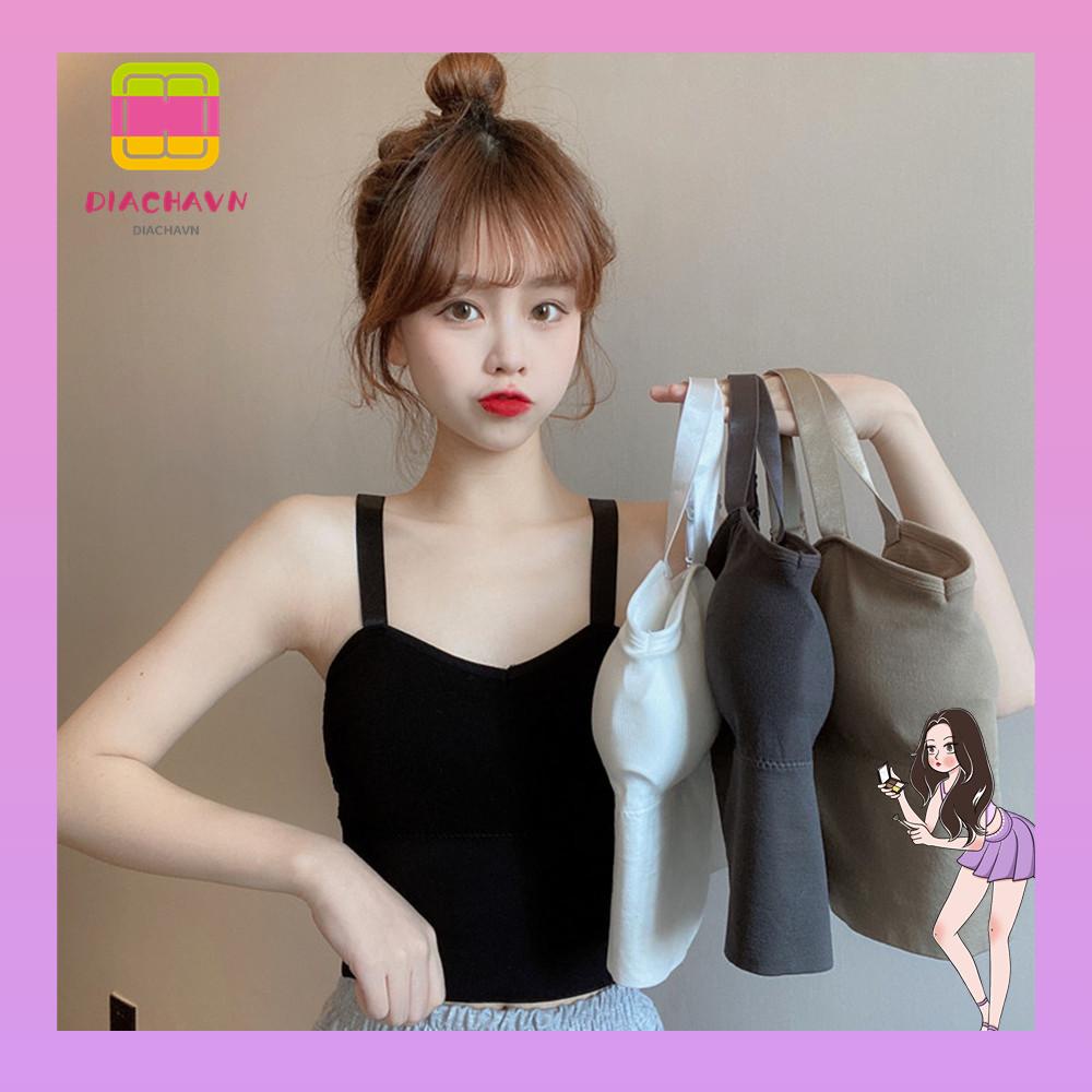 Áo Bra Không Tay Dây Có Thể Điều Chỉnh Thời Trang Mùa Hè Cho Nữ
