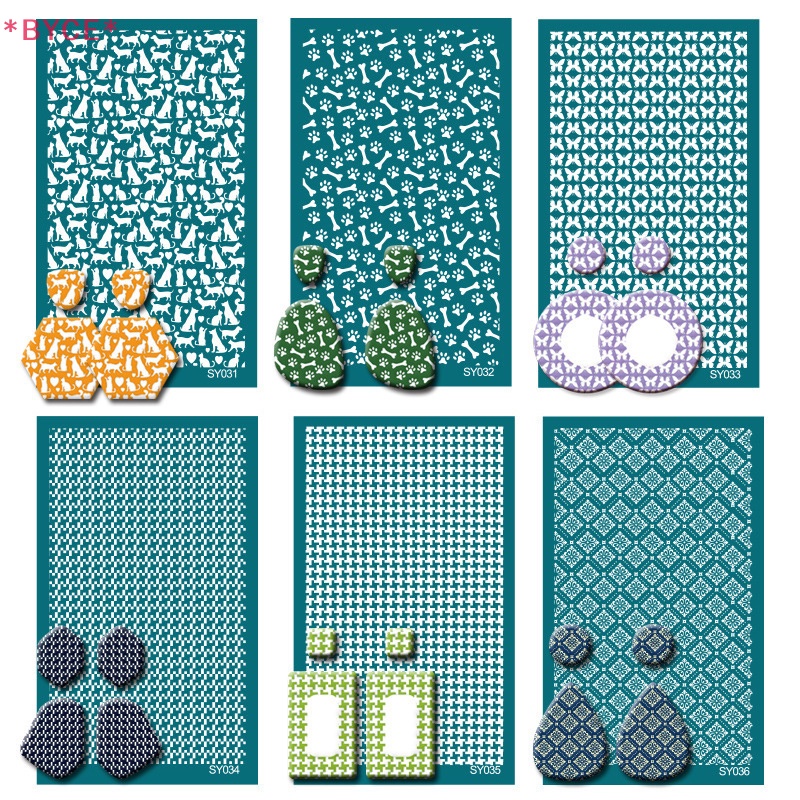 Byce &gt; Khuôn Lưới Lụa Polymer Dùng Làm Trang Sức Thủ Công Sáng Tạo Có Thể Tái Sử Dụng