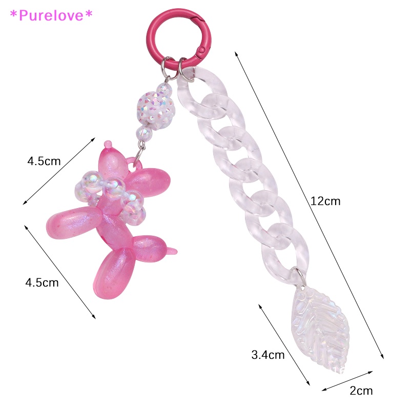 Móc Khóa Điện Thoại Hình Chú Chó Và Bong Bóng Dễ Thương Mới
