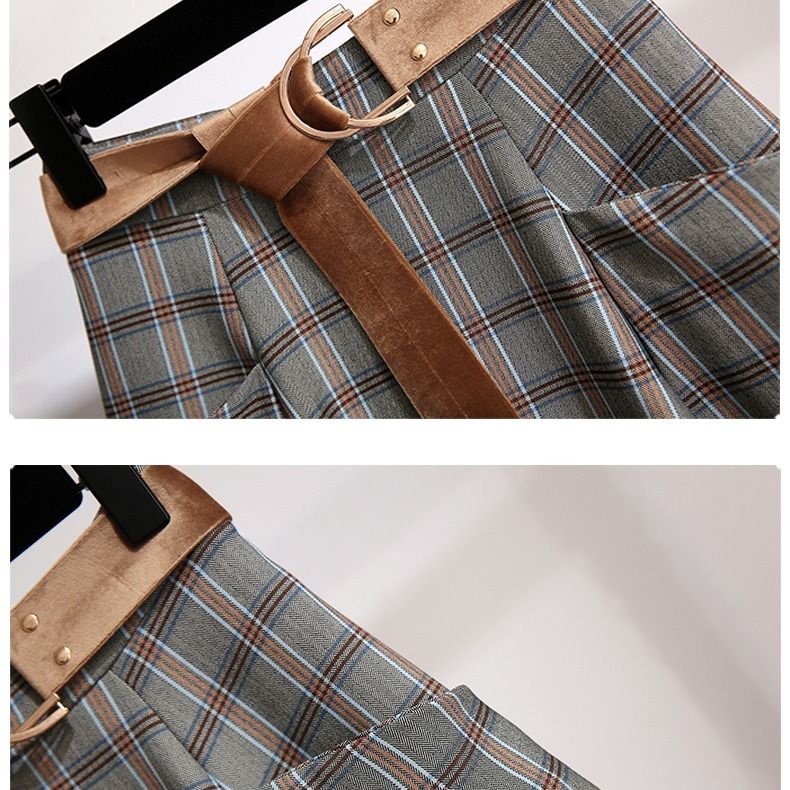 Chân Váy Chữ A Lưng Cao Phong Cách Hong Kong Thời Trang Cho Nữ