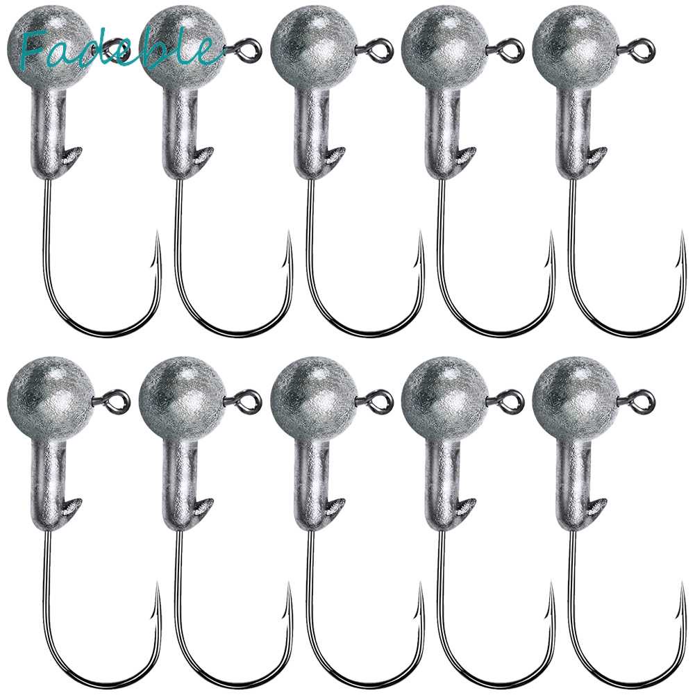 Set 10 Mồi Giả Nhử Cá Đầu Tròn Mềm Mại