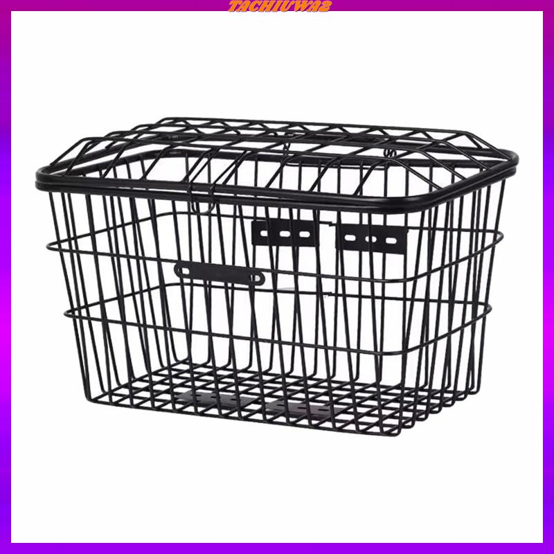 [Tachiuwa2] Giỏ Xe Đạp Dày Dễ Lắp Đặt Có Nắp Đậy