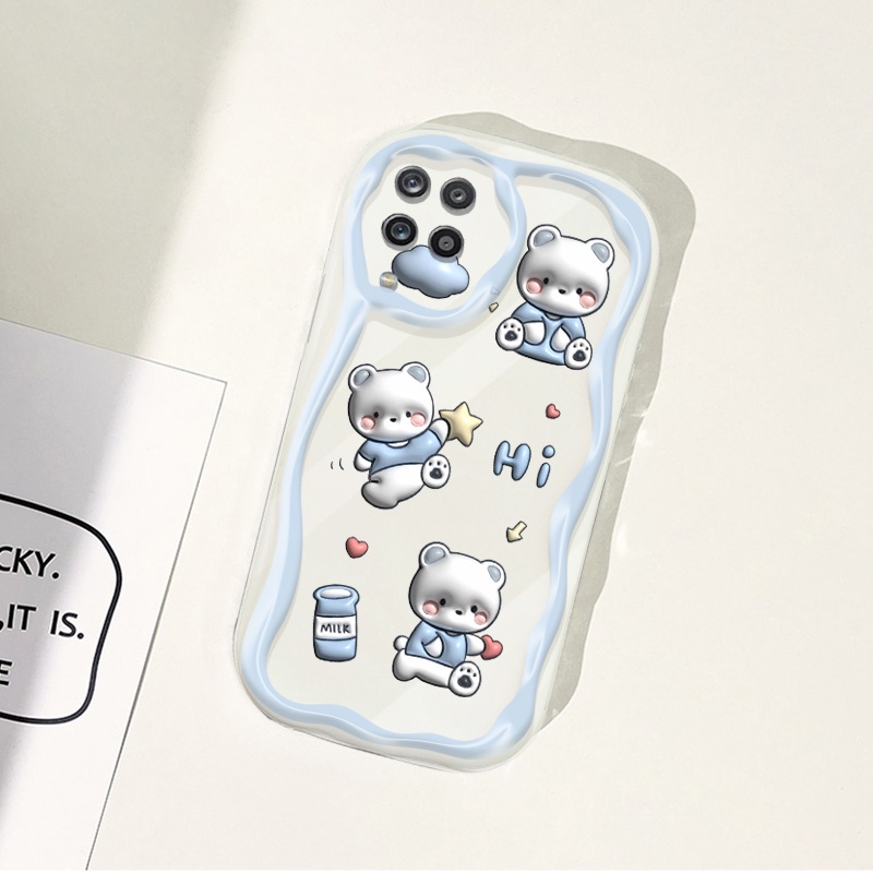 Ốp Điện Thoại Silicon Mềm Họa Tiết Chú Cún Nhỏ Và Hoa Dễ Thương Dành Cho Samsung Galaxy A12 4G 5G A12 Nacho A12S M12 F12