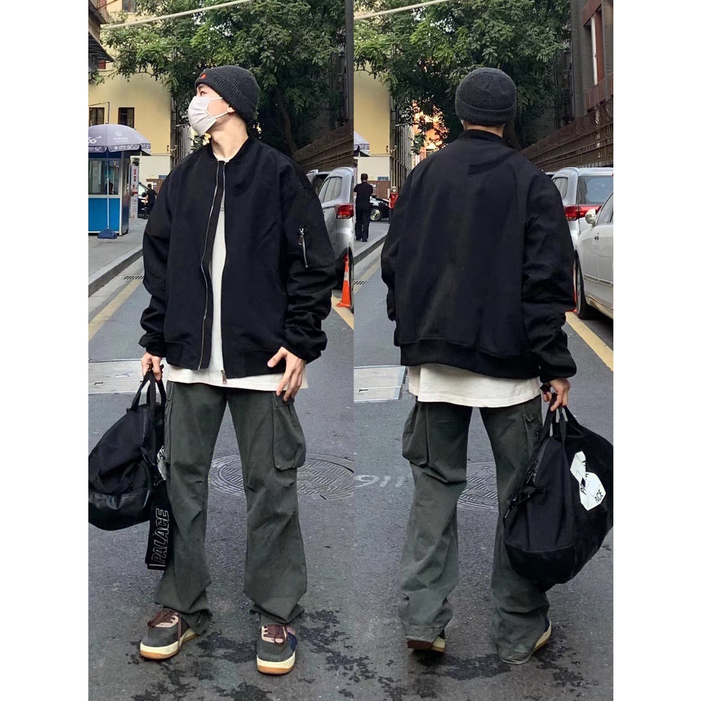 Áo Khoác Bomber Dáng Rộng Phong Cách Thời Trang Đường Phố Mỹ Hàng Mới 2023