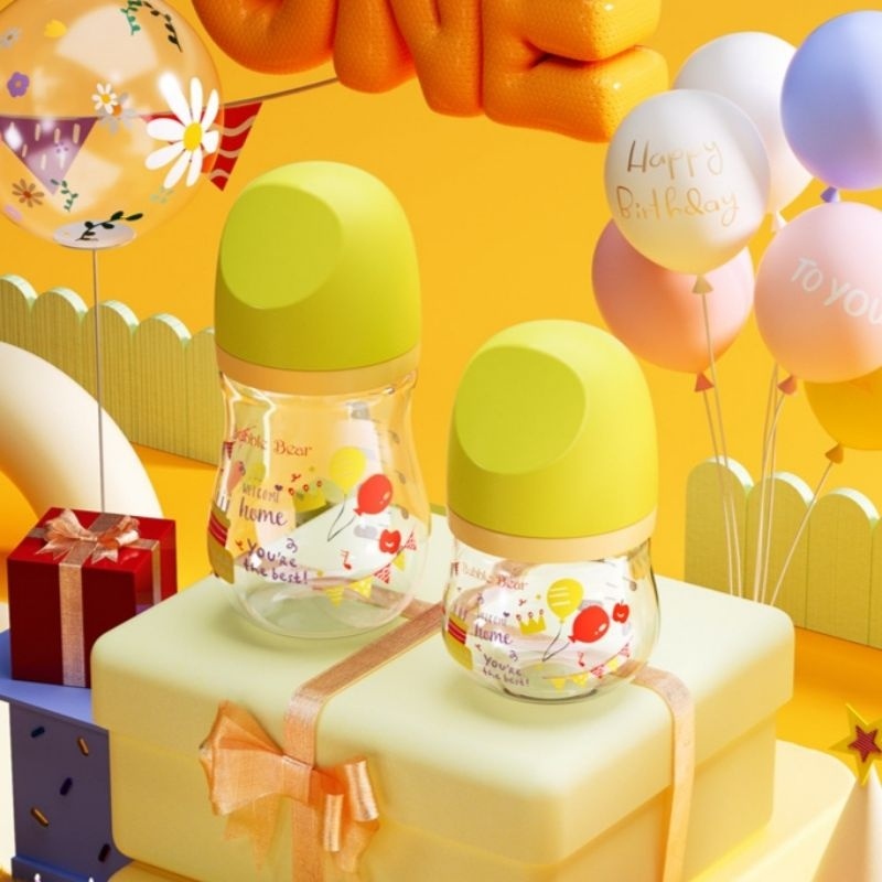 BÌNH SỮA BUBBLE BEAR THỦY TINH CHO BÉ