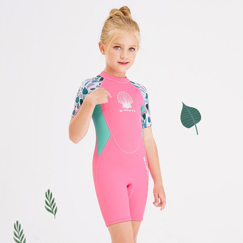 Bộ Đồ Lặn Gồm Áo Liền Quần Ngắn Tay Dày 2 5MM Chất Liệu Cao Su Tổng Hợp Cho Bé