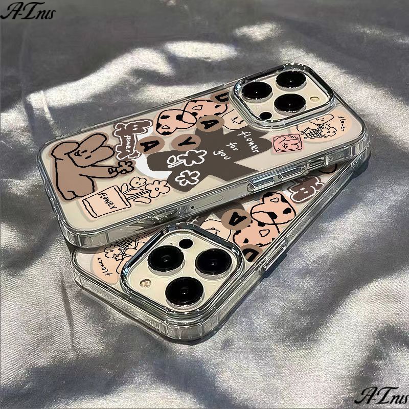 ✅Ốp Điện Thoại Dẻo Họa Tiết Chú Thỏ &amp; Chữ Tiếng Anh Đơn Giản Chống Sốc Cho Iphone1213In 14pro / 11 max 7plus8 R1BL