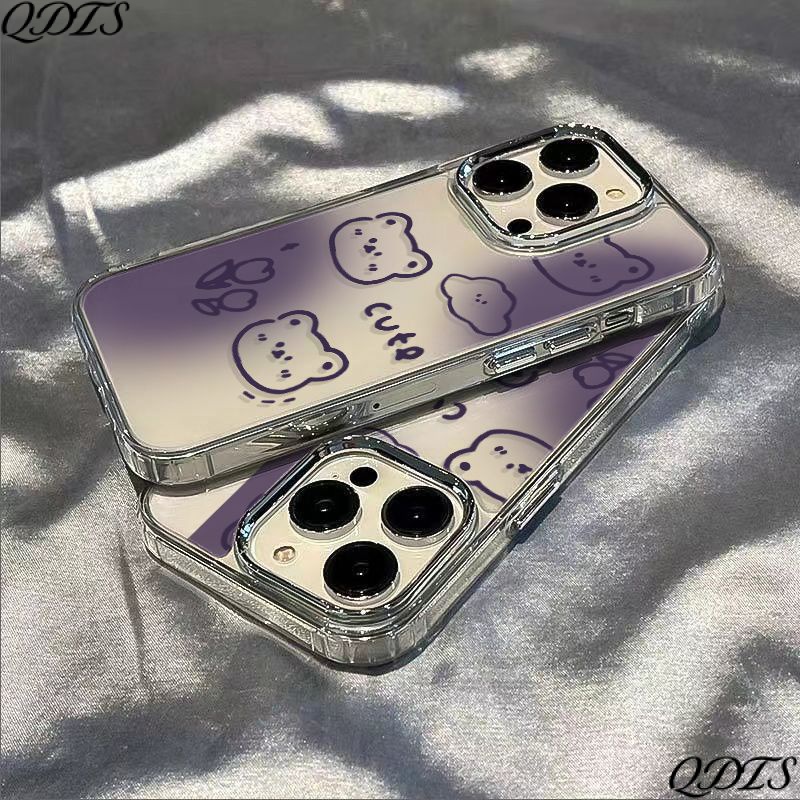 ✅Ốp Điện Thoại Mềm Chống Sốc In Hình Gấu Tulip Cho Iphone 14pro7 max 11Plus 12 / 138 Xj1