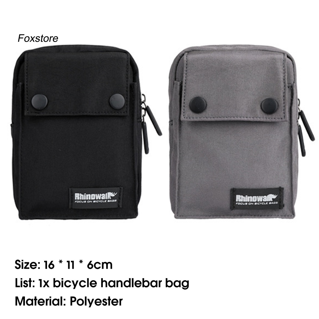 Túi Đựng Đồ Màu Đen / Xám Gắn Tay Lái Xe Đạp Tiện Dụng