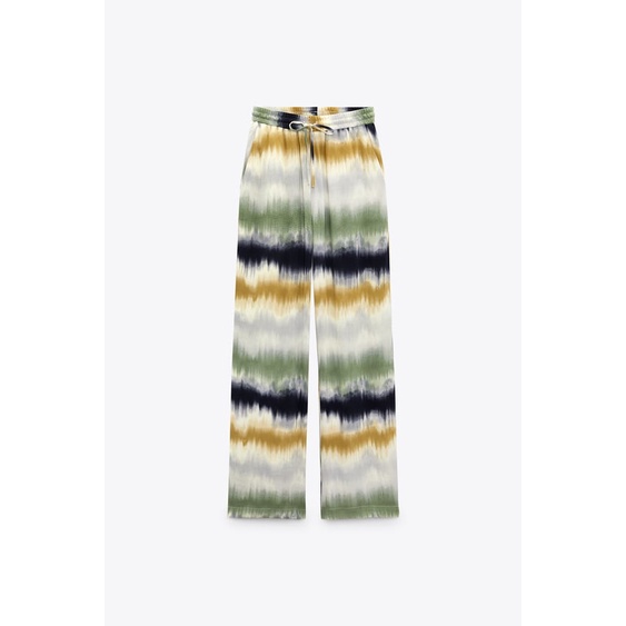 Zara Bộ Áo Sơ Mi Nhuộm Màu Dài Tay Phối Quần Lưng Cao Thời Trang Mùa Hè Năng Động 8372231 8372131