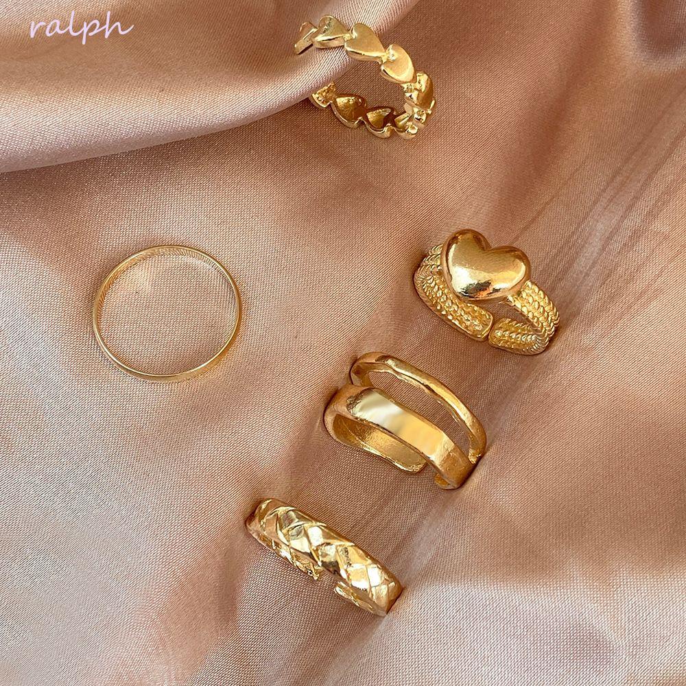 Nhẫn Hở Họa Tiết Hình Học Phong Cách Hip Hop Hàn Quốc Cho Nam Và Nữ|Nhẫn Đeo Khớp Ngón Tay Bằng Hợp Kim Thời Trang Cho Nam Nữ