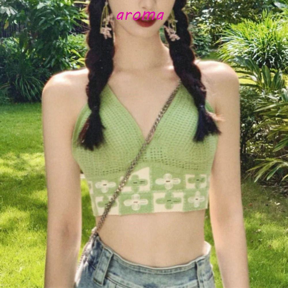 Áo Lót Croptop Không Tay Cổ Chữ V Hở Lưng Quyến Rũ Cho Nữ