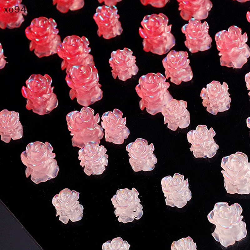 Set 50 Hạt Nhựa 3D xo94bsyyu 4 Màu Trang Trí Móng Tay Nghệ Thuật