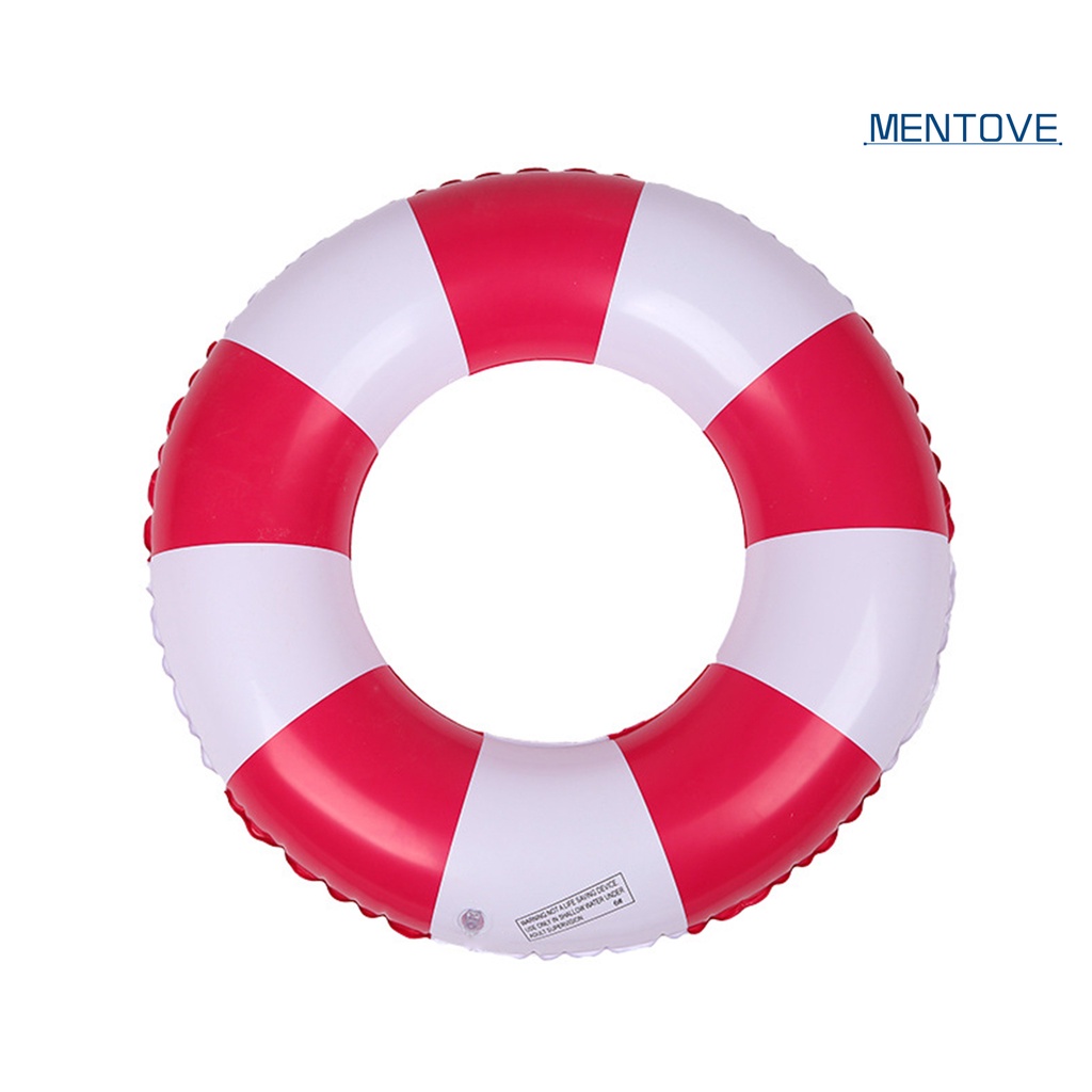 Phao Bơi Bơm Hơi Tròn Họa Tiết Kẻ Sọc Nhiều Màu Bằng PVC Dày Dặn Chống Lăn Cho Bé