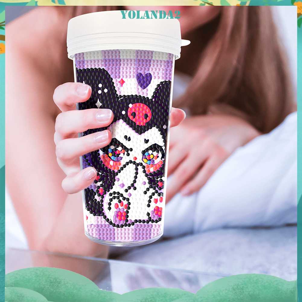 Cốc Nước Thể Thao Ngoài Trời Không BPA Chống Rò Rỉ Sơn Kim Cương DIY