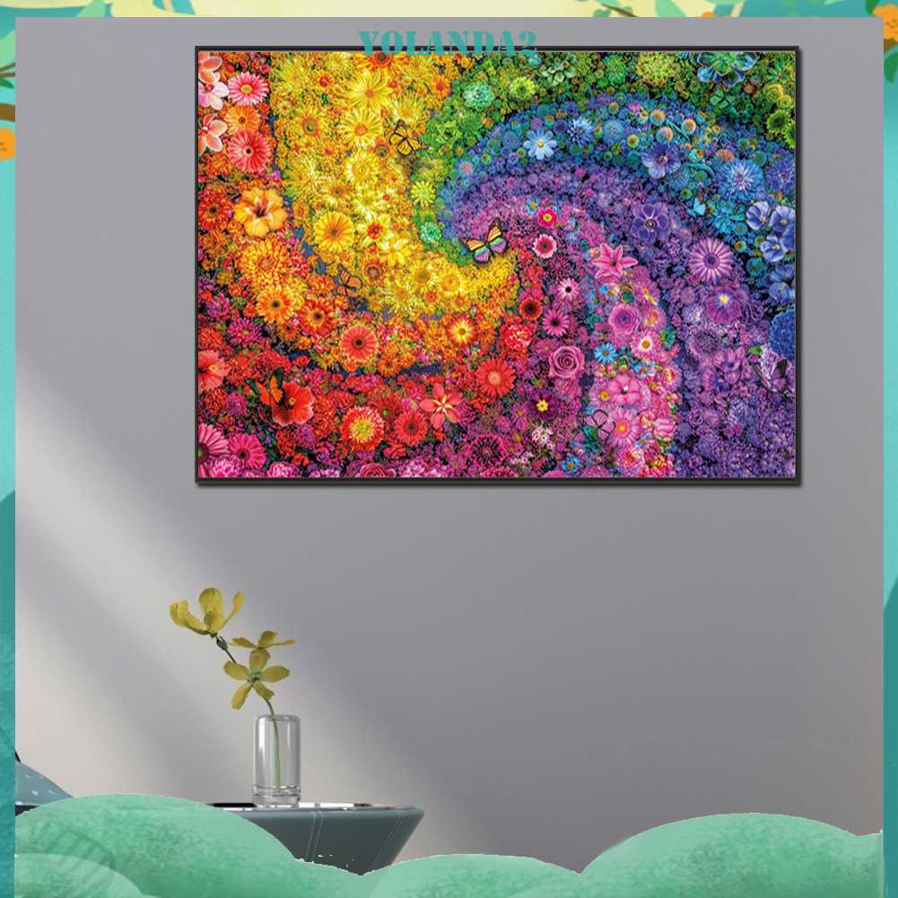 Tranh Đính Đá Kim Cương Toàn Bộ 5D DIY Hình Vẽ Hoa Trang Trí Nhà Cửa