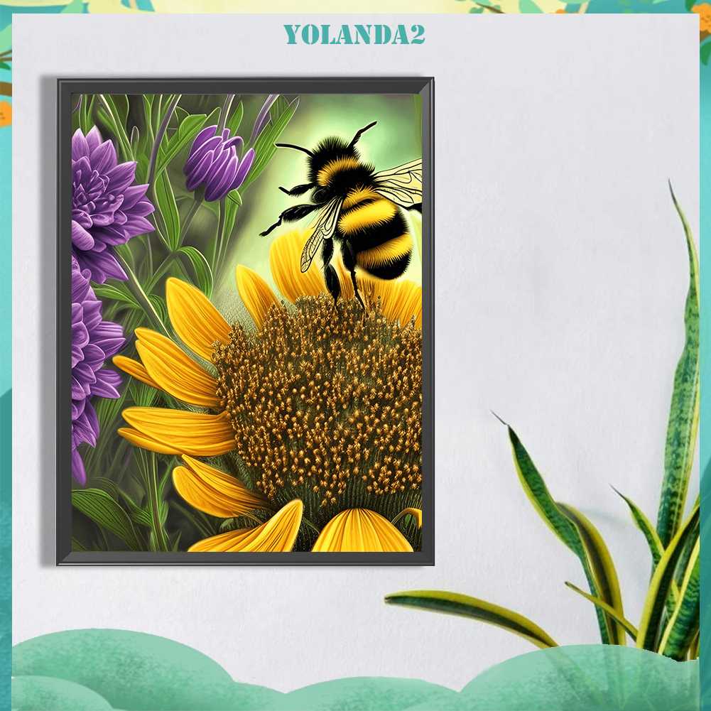 Tranh Đính Đá Kim Cương Toàn Bộ 5D DIY Hình Vẽ Con Ong