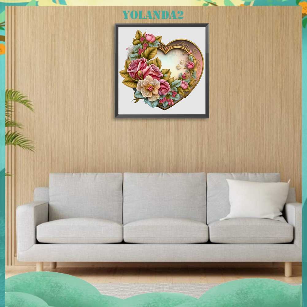 Tranh Đính Đá Kim Cương Toàn Bộ 5D DIY Hình Vẽ Hoa Trang Trí Nhà Cửa