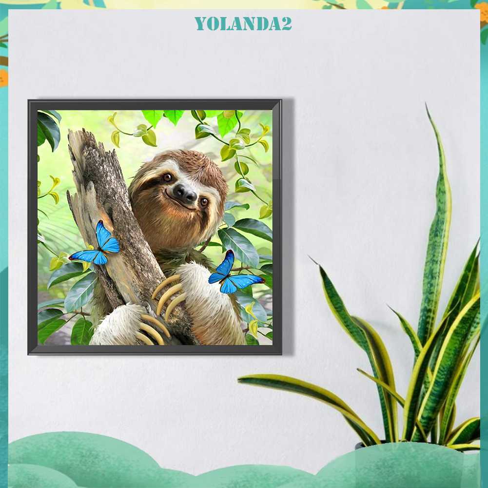 Tranh Đính Đá Kim Cương Toàn Bộ 5D DIY Hình Vẽ Con Lười