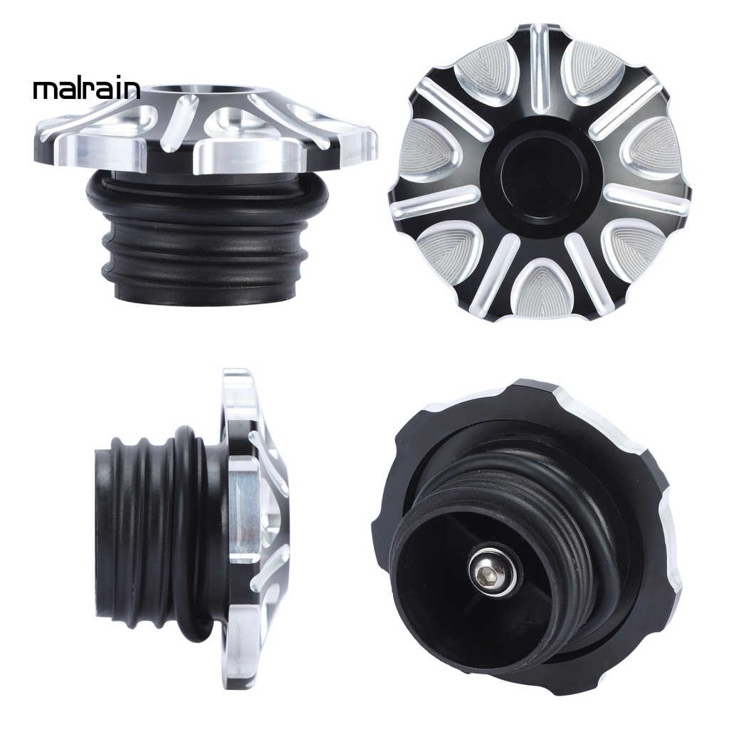 Nắp Bình Xăng Trái / Phải Hình Hoa Màu Trắng Đen Chống Rỉ Sét Cho Xe Mô Tô MP12-001 - 0156 XL1200 XL883 X48 V72