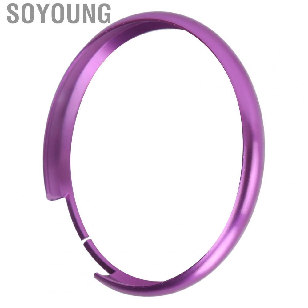 Soyoung Car  Key Fob Decorative  Trim Purple Aluminum Replacement for MINI R55 R56 R57 R58 R59 R60 2008‑on