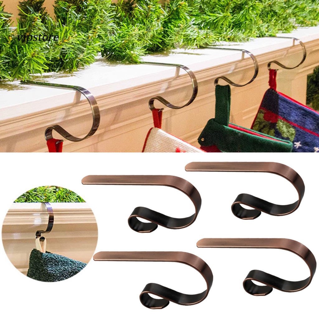 Bộ 6 Giá Đỡ Vớ Giáng Sinh Bằng Kim Loại Chống Trượt Chịu Lực Tốt