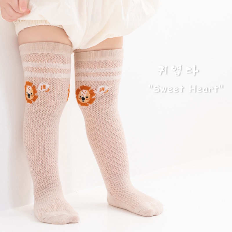 Vớ Cotton Lưới Mỏng Dài Qua Gối Chống Muỗi Dành Cho Bé Sơ Sinh