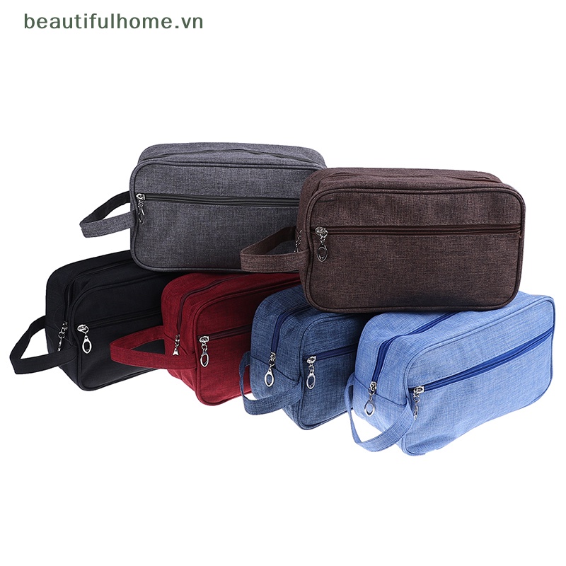 Túi Đựng Mỹ Phẩm / Đồ Trang Điểm Bằng Vải Canvas Chống Nước Cho Nam &amp; Nữ