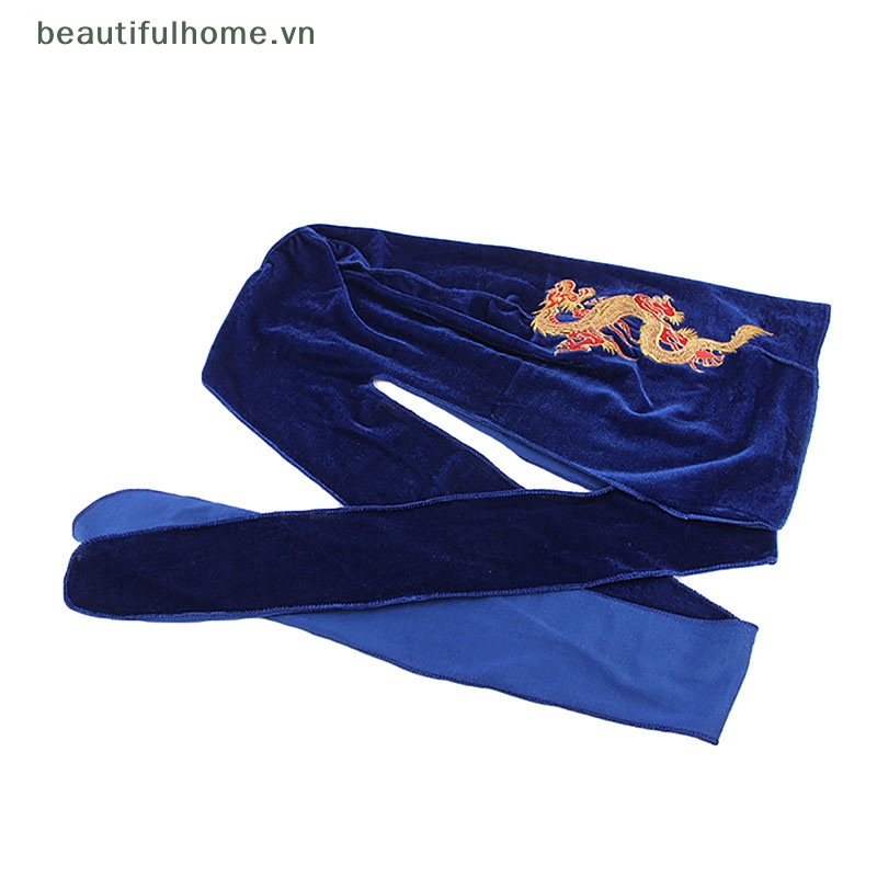 [beautifulhome] Khăn Trùm Đầu Bandana Nhung Đính Kim Sa Hình Rồng Trung Quốc Cho Nam Và Nữ [beauty]