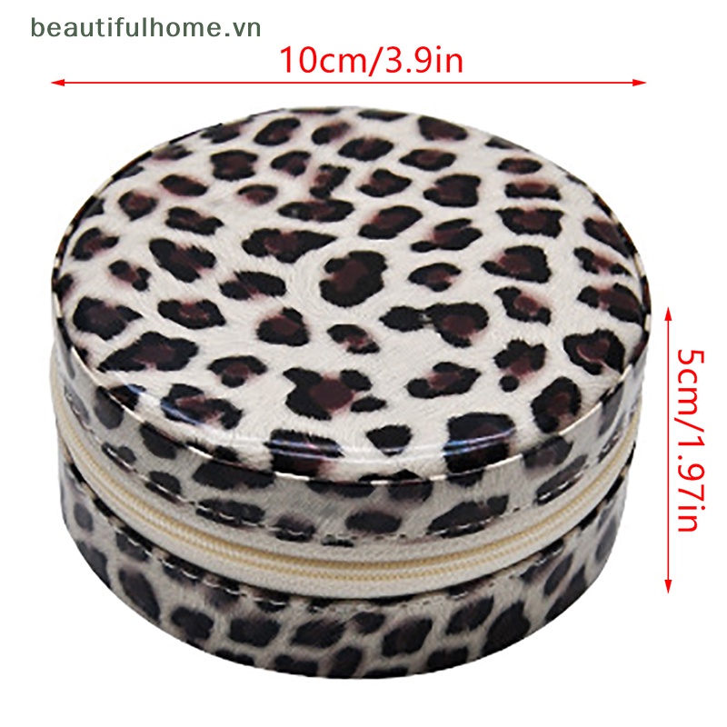1 Hộp Đựng Trang Sức Hình Tròn Có Khóa Kéo Tiện Dụng