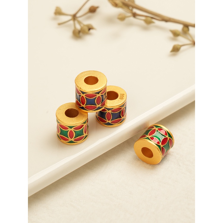 Phụ Kiện Hạt Xỏ Vòng Tay Tự Làm Xâu Chuỗi Hạt Màu Vàng Kim Phiên Bản Retention Cao Cấp