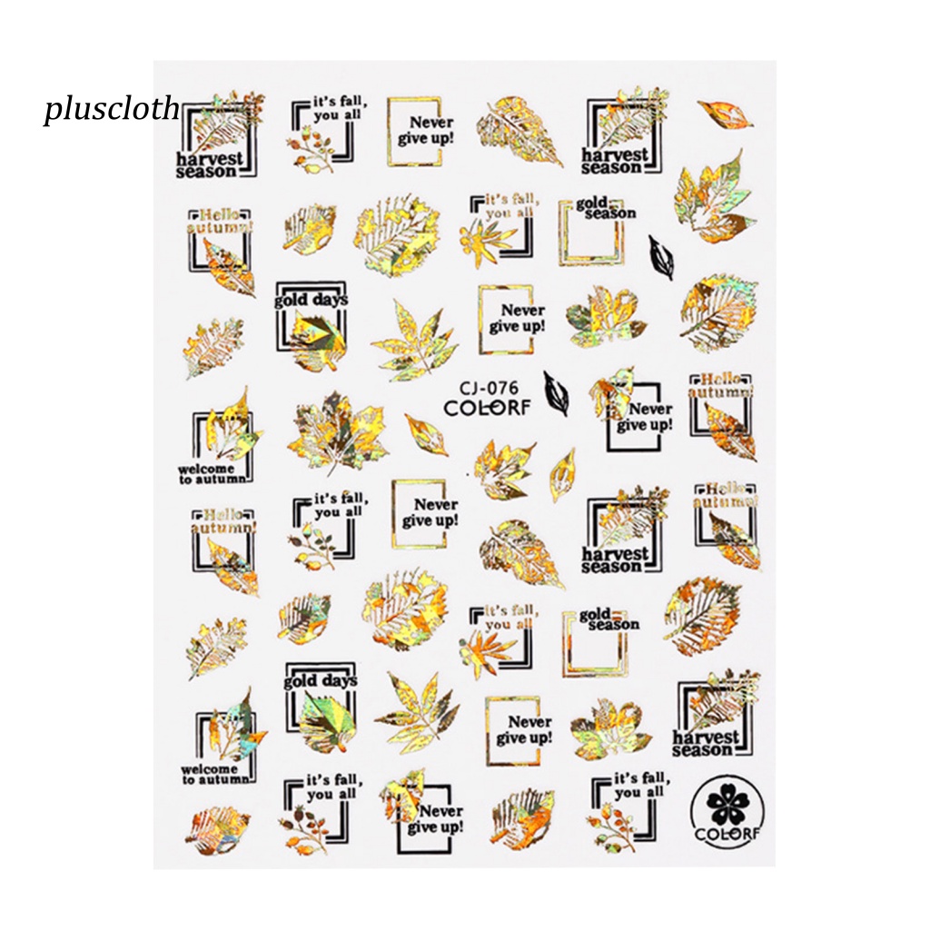 1 Tấm Nhãn Dán Trang Trí Móng Tay Tự Dính Họa Tiết Lá Bướm 3D