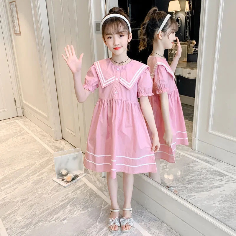 Đầm Công Chúa Mùa Hè Phong Cách Preppy Mẫu Mới 2023 Hợp Thời Trang Cho Bé Gái