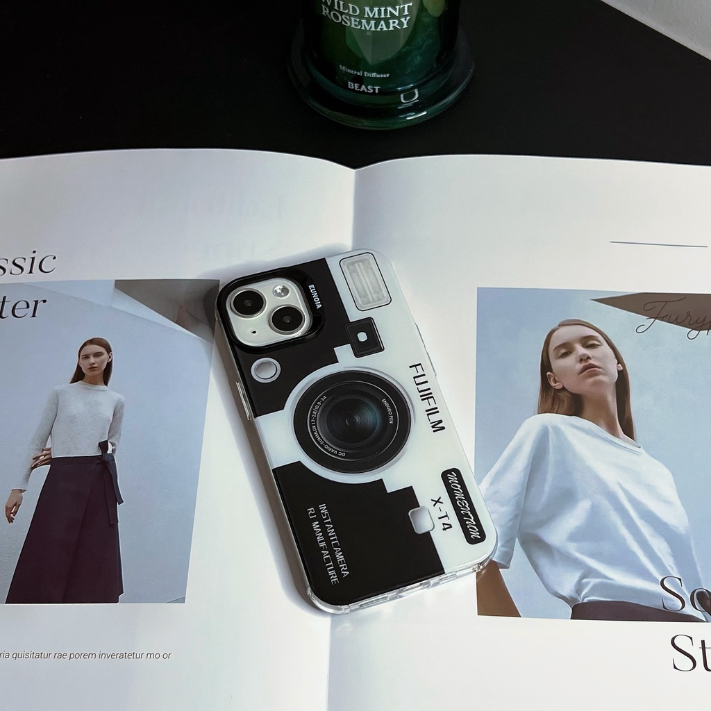 Ốp Điện Thoại TPU Silicone Mềm Trong Suốt Chống Sốc In Hình Máy Ảnh Cổ Điển Cho iPhone 14 Plus 13 12 11 Pro Max