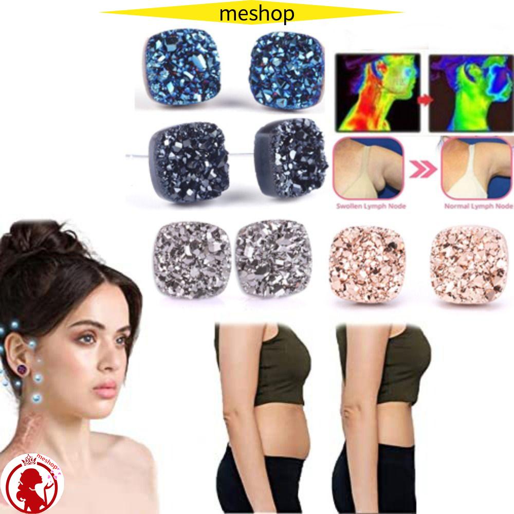 Me Bông Tai Đinh Tán Hình Hoa Lủng Lẳng Từ Tính Giảm Căng Thẳng Liệu Pháp Lymphatic