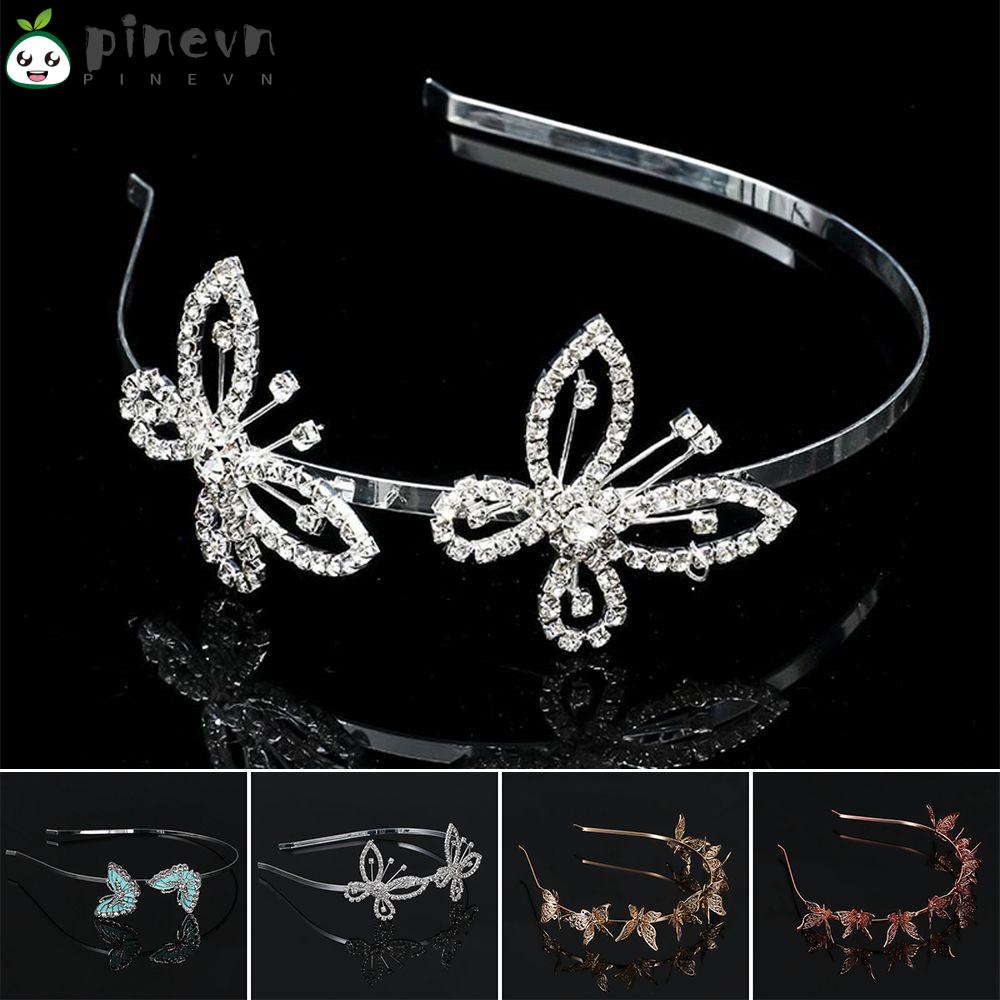 Băng Đô Cài Tóc Hình Bướm Đính Đá Thời Trang Cho Nữ|Phụ Kiện Cài Tóc Cho Cô Dâu