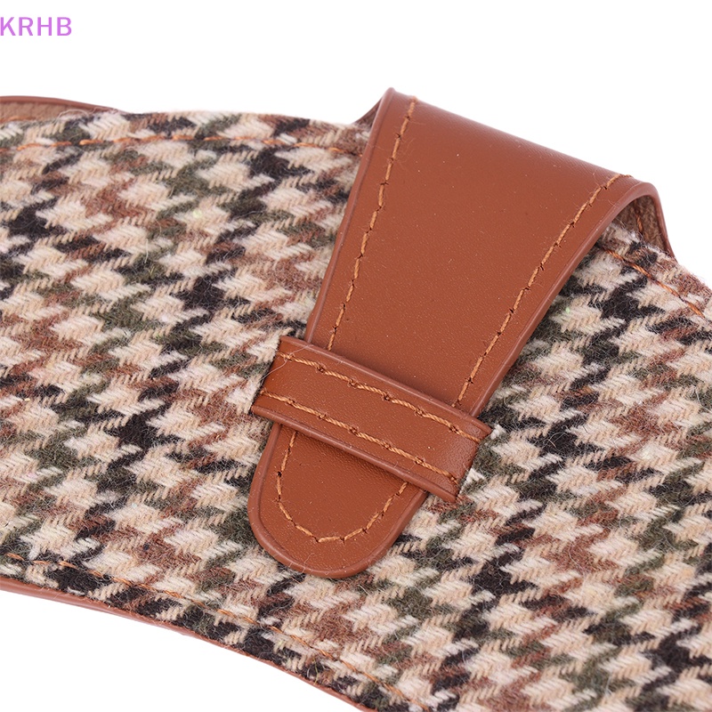 1 Túi Đựng Bảo Vệ Mắt Kính Họa Tiết Kẻ Sọc Phong Cách Thanh Lịch Mới