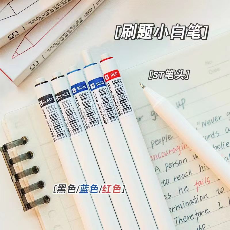 Bút Bi Mực Đen Ngòi 0.5mm Thiết Kế Đơn Giản Cho Học Sinh