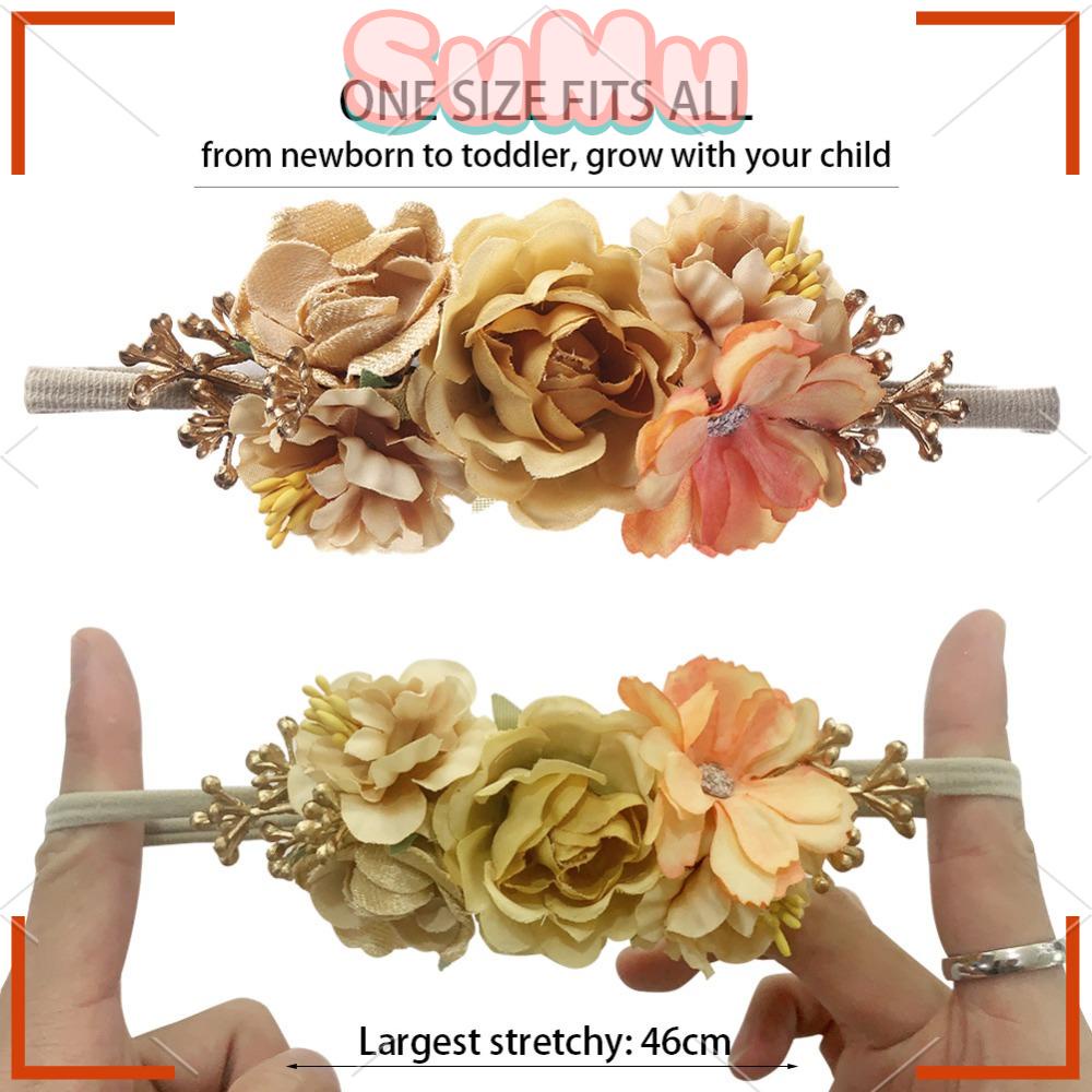 Bộ 3 Băng Đô Cài Tóc Chất Liệu Nylon Co Giãn Cho Bé