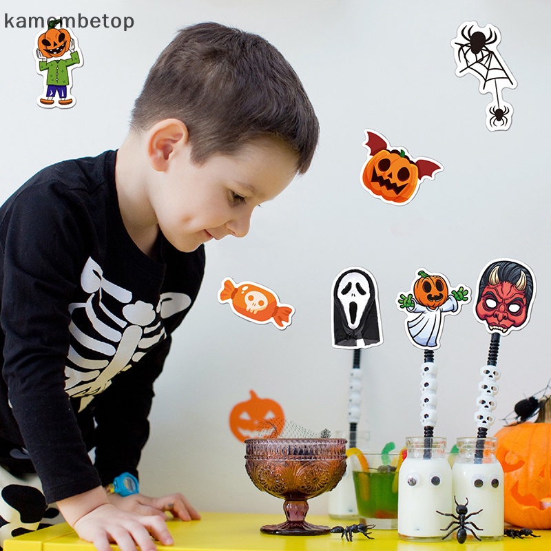 Bộ 50 Miếng Dán Vinyl Chống Thấm Nước Chủ Đề Halloween