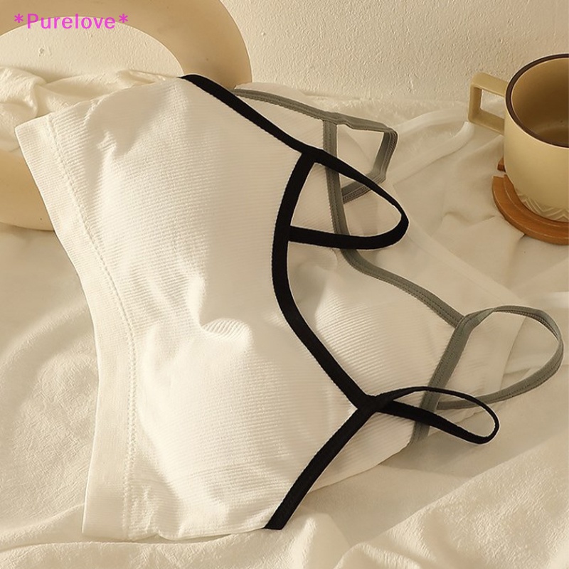 Áo Lót Thể Thao Nâng Ngực Vải cotton Không Đường May Hở Lưng Thời Trang Dành Cho Nữ Mới