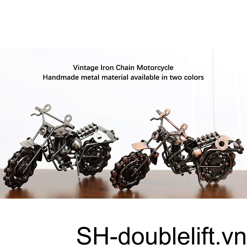 Đồ trang trí Xe Mô Tô Mini Phong Cách Vintage Dùng Để Trang Trí