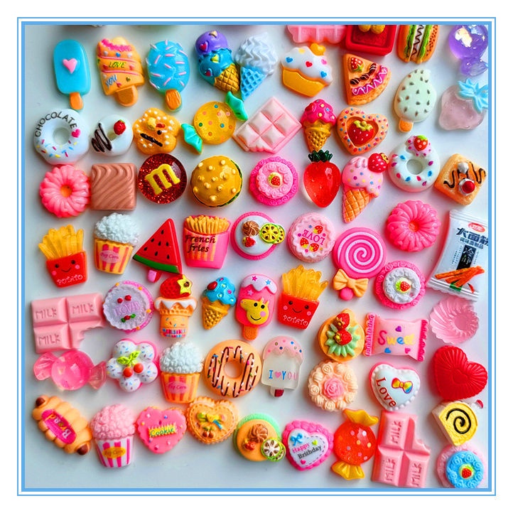 Đồ Chơi Mô Hình Bánh Quy / Thức Ăn Mini Bằng Nhựa Độc Đáo Cho Bé diy