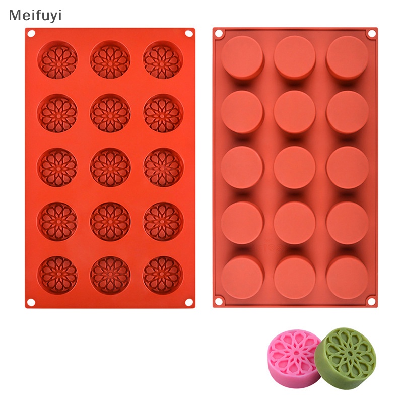 Khuôn Silicone 15 Ngăn Tạo Hình Hoa Trang Trí Bánh Kem