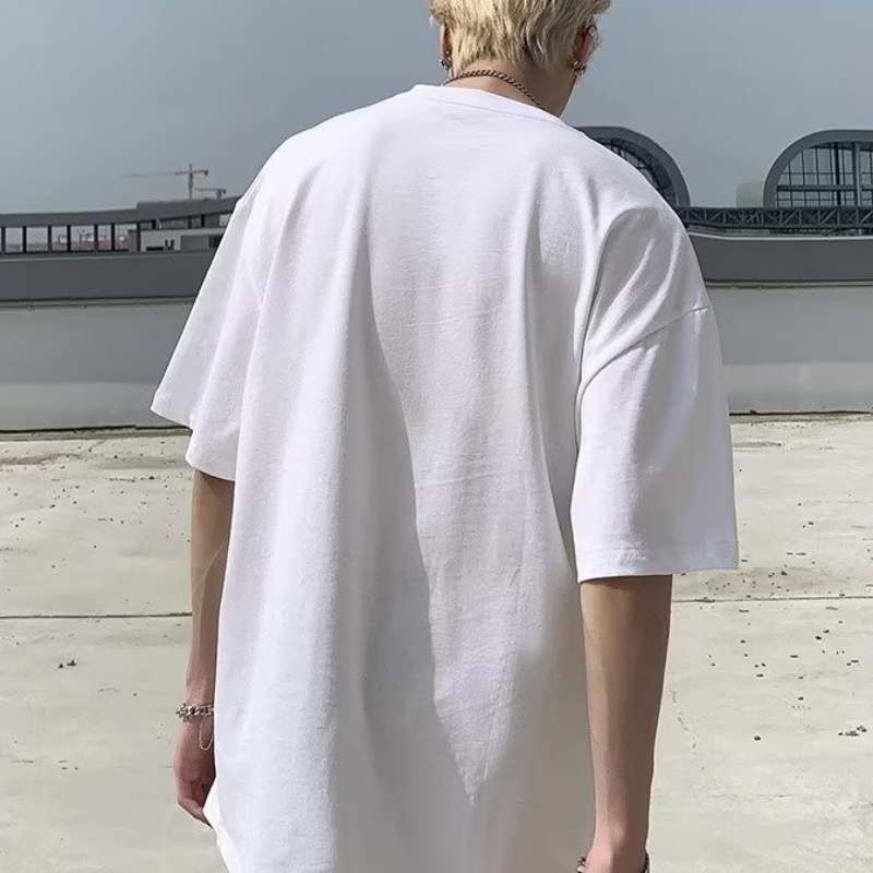 Áo Thun Cotton Nguyên Chất 230g Phong Cách Mỹ Thời Trang Mùa Hè Cho Nam Giới # 7