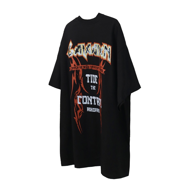 Áo Thun Tay Ngắn Cổ Tròn Dáng Rộng In Chữ Thời Trang Mùa Hè Cho Các Cặp Đôi